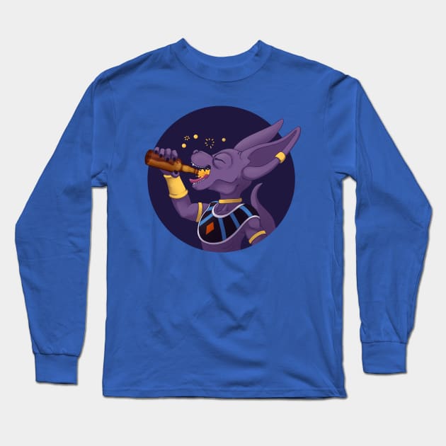 Beerus Beer Long Sleeve T-Shirt by JFells